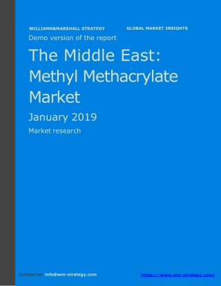 WMStrategy Demo Middle East Methyl Methacrylate Market January 2019