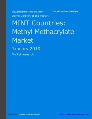 WMStrategy Demo MINT Countries Methyl Methacrylate Market January 2019