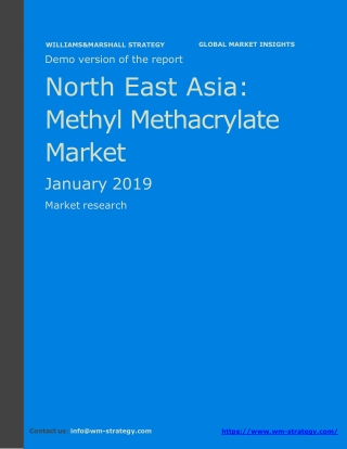 WMStrategy Demo North East Asia Methyl Methacrylate Market January 2019