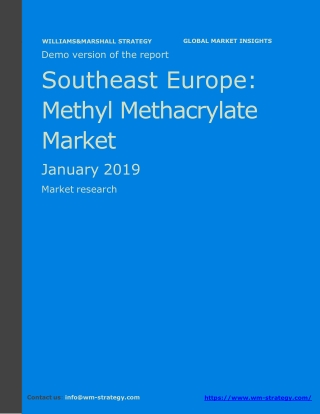 WMStrategy Demo Southeast Europe Methyl Methacrylate Market January 2019