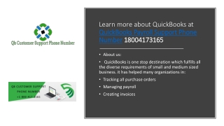 Learn more about QuickBooks at QuickBooks Payroll Support Phone Number 18004173165