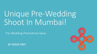 Unique Pre Wedding Shoot In Mumbai!