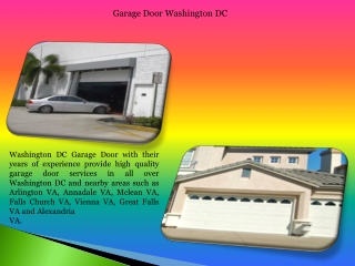 Garage Door Repair Washington DC