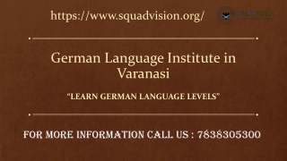 SquadVision Offering No. 1 German institute in varanasi