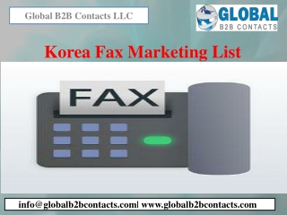 Korea Fax Marketing list