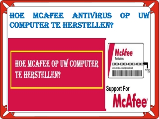Hoe McAfee op uw computer te herstellen?