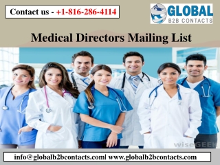 Medical Directors Mailing List