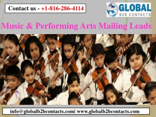 Music & Performing Arts Mailing Leads