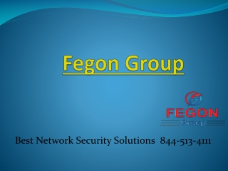 Best Network and Internet Security | 844-513-4111 | Fegon Group