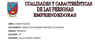 PUBLICO MI ACTIVIDAD:CUALIDADES Y CARACTERÍSTICAS DE LAS PERSONAS EMPRENDEDORAS LAS