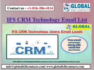 IFS CRM Technology Email List