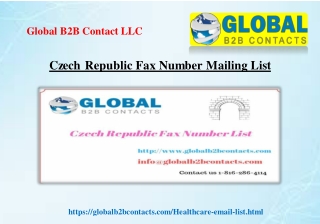 Czech Republic Fax Number Mailing List