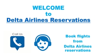 Book flights from Delta Airlines Reservations