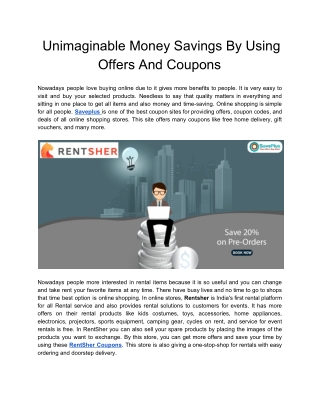 Unimaginable Money Savings By Using Offers And Coupons