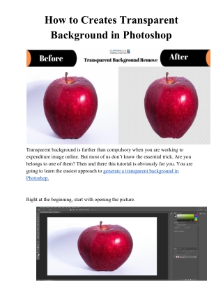 How to Create a Transparent Background in Photoshop