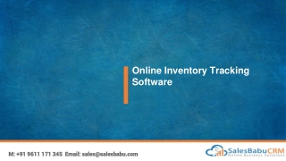 Online Inventory Tracking Software