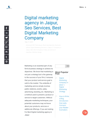 Digital marketing agency in Jaipur, Rajasthan, India