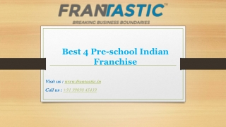 Best 4 Pre-school Indian Franchise