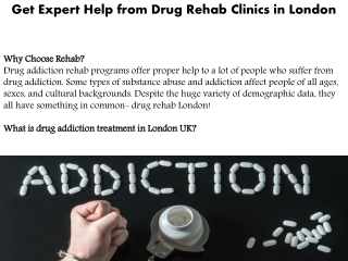 Get Expert Help from Drug Rehab Clinics in London