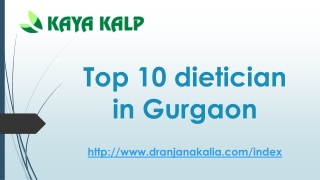 Top 10 dietician in Gurgaon-Dr Anjana Kalia