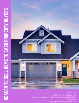 Reason to Sell Home To Cash Property Buyers - Joinbuyerslist.com