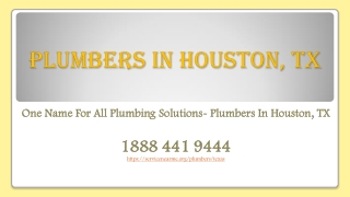 One Name For All Plumbing Solutions- Plumbers In Houston, TX