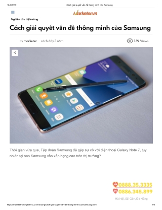 Cách giải quyết vấn đề thông minh của Samsung- marketer.vn