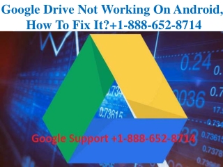 Google Drive Not Working On Android 1-888-652-8714 | Google Help