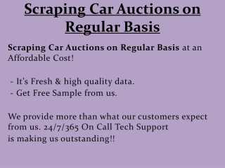 Scraping Car Auctions on Regular Basis