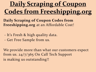 Daily Scraping of Coupon Codes from Freeshipping.org