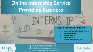 Online Internship Services Providing Business