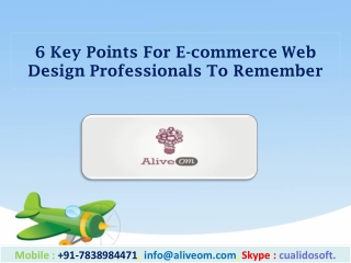 6 Key Points For E-commerce Web Design Professionals To Remember