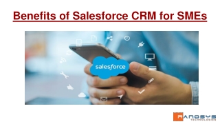 Benefits of Salesforce CRM for SMEs