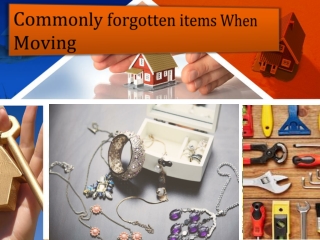 Common Items Forgotten When Moving House