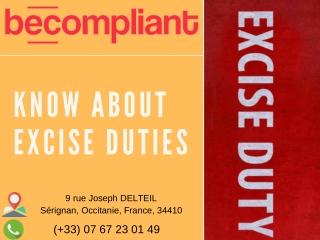 Know about Excise Duties