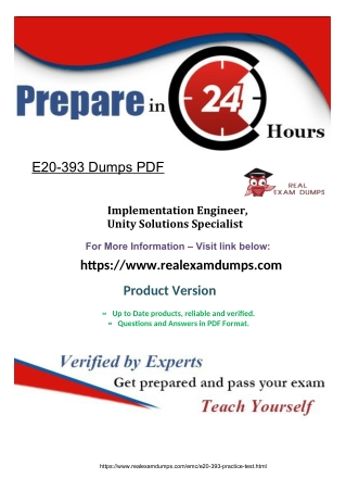 Latest EMC E20-393 Study Material Offered By RealExamDumps.com Free Demo