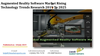 Augmented Reality Software Market Rising Technology Trends Research 2019 To 2025