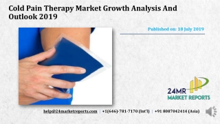 Cold Pain Therapy Market Growth Analysis And Outlook 2019