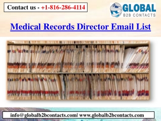 Medical Records Director Email List