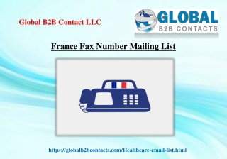 France Fax Number Mailing List