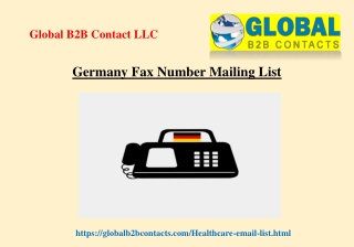 Germany Fax Number Mailing List