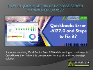 Here’s How to Fix QuickBooks Database Server Manager Error 6177