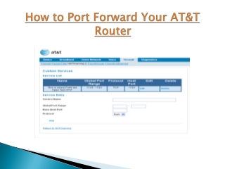 How to Port Forward Your AT&T Router