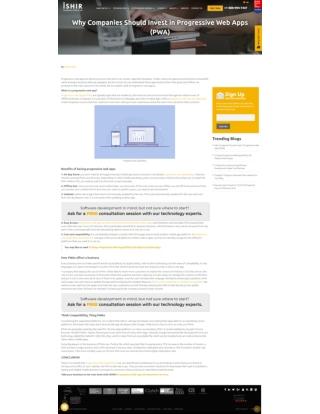 Why Companies Should Invest in Progressive Web Apps (PWA)