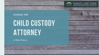 Choose the Child custody Attorney in New Mexico