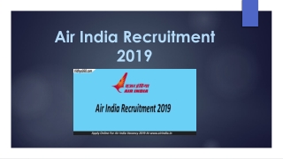 AIR India Recruitment 2019, Walk-In-Interview For 125 AME Vacancies