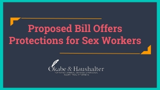Proposed Bill Offers Protections for Sex Workers