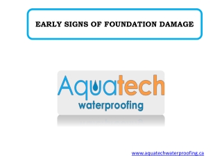 EARLY SIGNS OF FOUNDATION DAMAGE