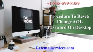 Procedure To Reset/Change AOL Password | 1-855-599-8359