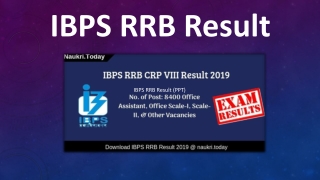 IBPS RRB Result 2019 | Download RRB CRP VIII Pre Exam Scorecard